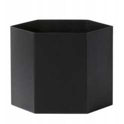 Extra Large Hexagon Pot Noir Ferm Living