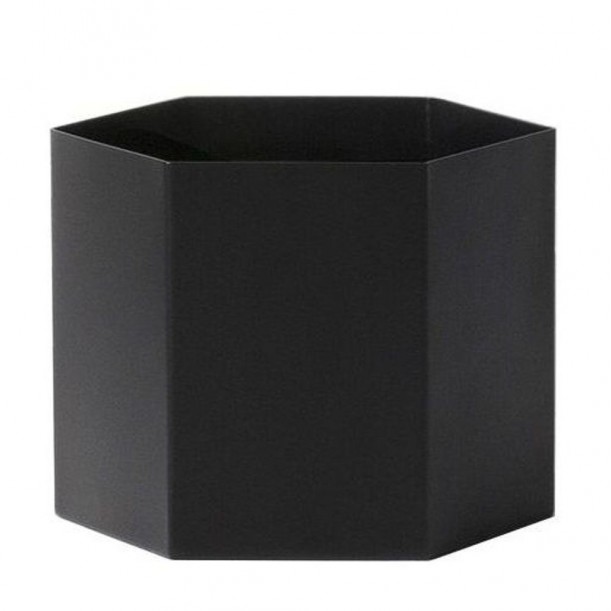 Extra Large Hexagon Pot Noir Ferm Living