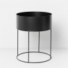 Jardiniere Black Plant Box Round Ferm Living