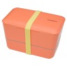Bento Box Expended Double Coral L 110 x w 109 x h 109 mm Takenaka