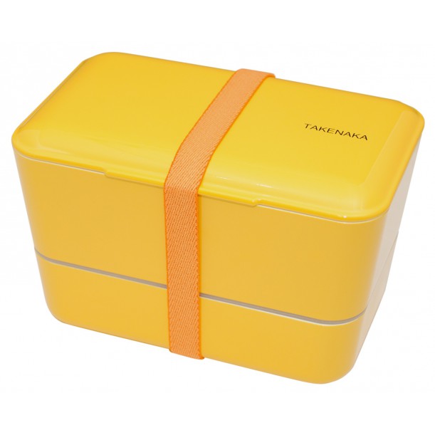 Bento Box Expended Double Jaune L 110 x l 109 x h 109 mm Takenaka