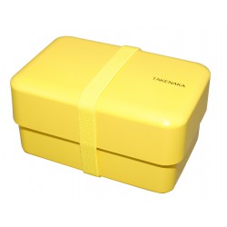 Bento Box Expended Double Yellow L 110 x w 109 x h 109 mm Takenaka