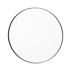 Miroir Mural Circum Clear et Bord Noir Small Rond Diam 70 cm AYTM