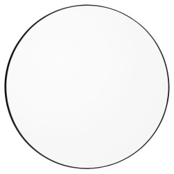 Miroir Mural Circum Clear et Bord Noir Large Rond Diam 110 cm AYTM