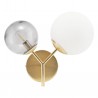 Opal Brass Twice White and Grey Wall Lamp House Doctor