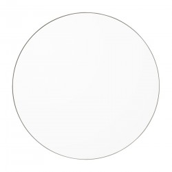 Miroir Mural Circum Clear et Bord Gris Taupe Medium Rond Diam 90 cm AYTM