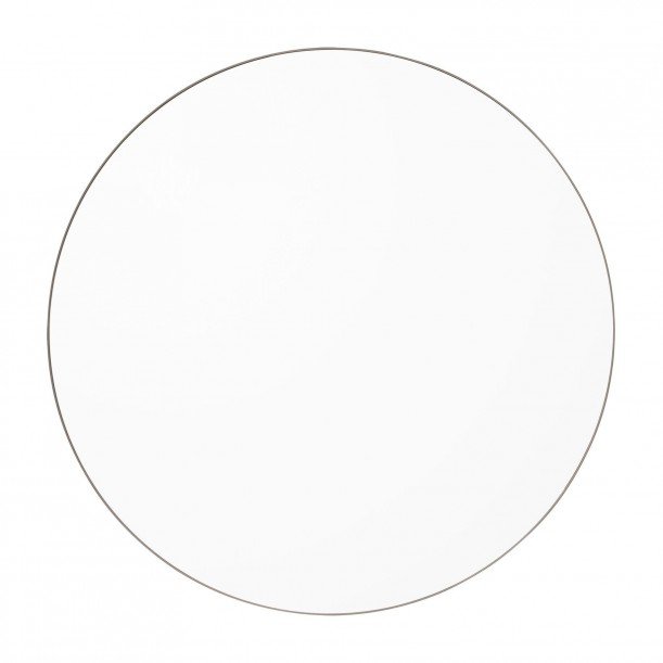 Miroir Mural Circum Clear et Bord Gris Taupe Medium Rond Diam 90 cm AYTM