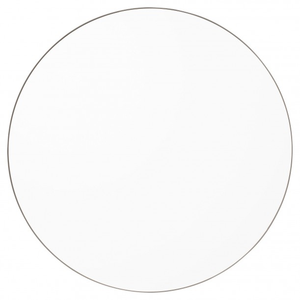 Miroir Mural Circum Clear et Bord Gris Taupe Large Rond Diam 110 cm AYTM