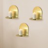 Shelf Candel Holder Archal Light Brass M 16 x 12 x 16 cm Eno