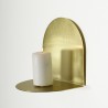 Shelf Candel Holder Archal Light Brass M 16 x 12 x 16 cm Eno