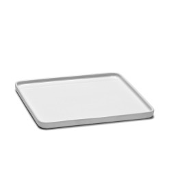 Square Plate HEII white porcelain 20 x 20 cm Serax