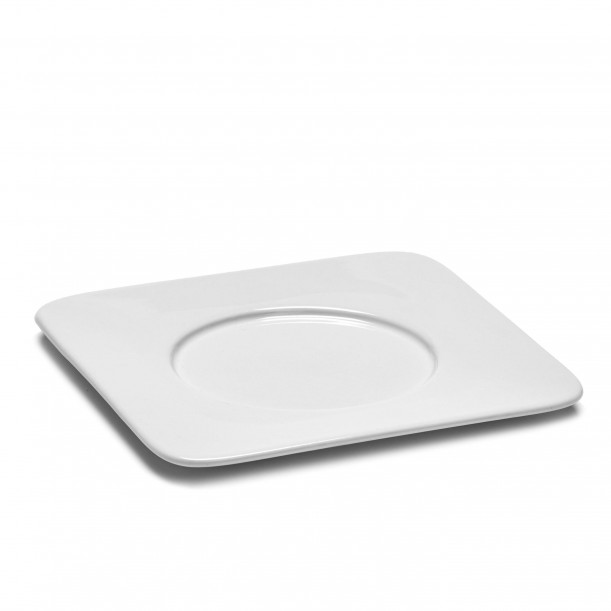 Soucoupe Cappuccino Carrée HEII Porcelaine Blanche 14,7 x 14,7 cm Serax