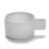 Soucoupe Cappuccino Carrée HEII Porcelaine Blanche 14,7 x 14,7 cm Serax