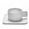 Soucoupe Cappuccino Carrée HEII Porcelaine Blanche 14,7 x 14,7 cm Serax