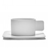 Saucer Cappuccino HEII white porcelain 14,7 x 14,7 cm Serax