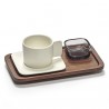 Soucoupe Cappuccino Carrée HEII Porcelaine Blanche 14,7 x 14,7 cm Serax