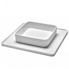 Assiette Carrée HEII Porcelaine Blanche 20 x 20 cm Serax