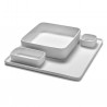 Assiette Carrée HEII Porcelaine Blanche 24 x 24 cm Serax