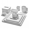 Assiette Carrée HEII Porcelaine Blanche 24 x 24 cm Serax