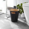 Waste Can Woodrow Black Wood Diam 23 X H 28 cm 7,5 L Umbra