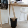 Waste Can Woodrow Black Wood Diam 23 X H 28 cm 7,5 L Umbra