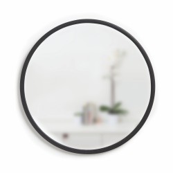 Miroir HUB Medium Rond Bord Caoutchouc Noir Diam 61 cm Umbra