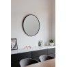 Miroir HUB Large Rond Bord Caoutchouc Noir Diam 91 cm Umbra