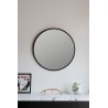 Miroir HUB Large Rond Bord Caoutchouc Noir Diam 91 cm Umbra