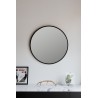 Mirror HUB Round Black Rubber Frame Large Diam 91 cm Umbra