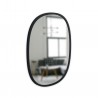 Miroir HUB Medium Ovale Bord Caoutchouc Noir 45 X 61 cm Umbra