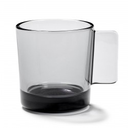 Mug HEII Smoky Grey Glass Diam 9 cm Serax