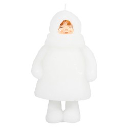 Candle Snow Doll Closed Eyes & klevering