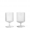 Verre Ripple à Pied Clear Diam 7 cm Lot de 2 Ferm Living