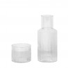 Ripple Carafe and Glass Small Clear Stackable 0,5 L Ferm Living