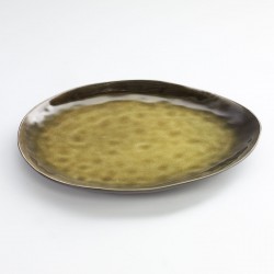 Oval Plate Pure Green Ceramic L 28 x 24 cm Serax