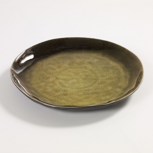 Round Plate Pure Green Ceramic Diam 28 cm Serax