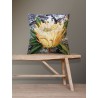 Coussin Velours Yellow Protea 50 x 50 cm Vanilla Fly