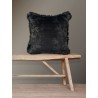 Coussin Velours Black Woods et Franges 50 x 50 cm Vanilla Fly