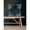 Velvet Cushion Blue Palm 50 x 50 cm Vanilla Fly