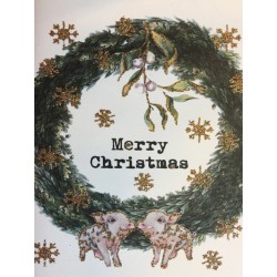 Carte Merry Christmas Crown 9 x 13 cm Vanilla Fly