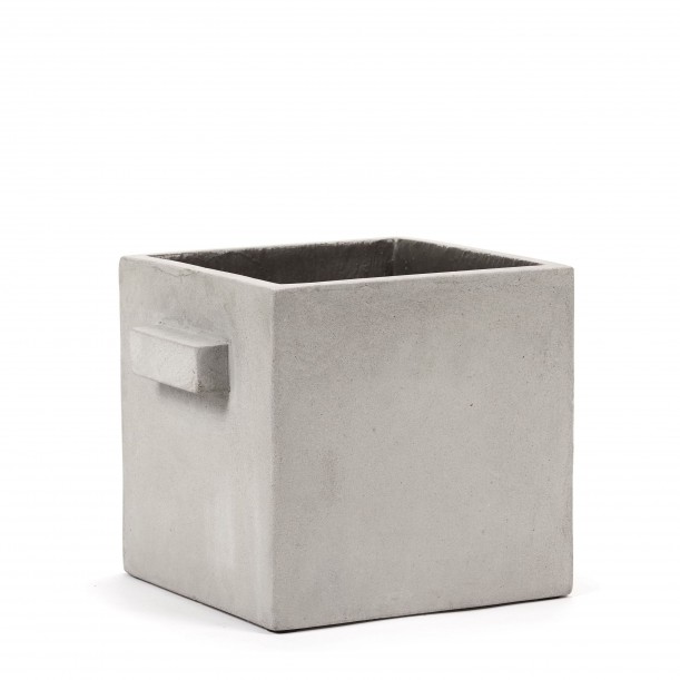 Cubic Concrete Pot Marie Light Grey 22 x 22 x 22 cm Serax