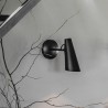 Birdy Short Wall Lamp All Black Metal Northern