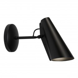 Birdy Short Wall Lamp All Black Metal Northern