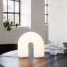 Table Lamp Vuelta White opal Glass and Brass base Ferm Living