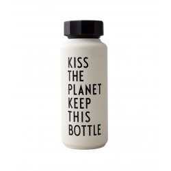 Bouteille Thermos Blanche Kiss 0,5 Litre Design Letters