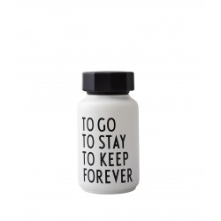 Bouteille Thermos Blanche To Go 0,33 Litre Design Letters