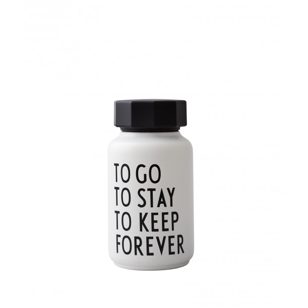 Bouteille Thermos Blanche To Go 0,33 Litre Design Letters