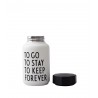 Bouteille Thermos Blanche To Go 0,33 Litre Design Letters