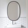 Miroir HUB Large Ovale Bord Caoutchouc Noir 61 X 91 cm Umbra