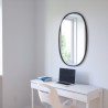 Miroir HUB Large Ovale Bord Caoutchouc Noir 61 X 91 cm Umbra